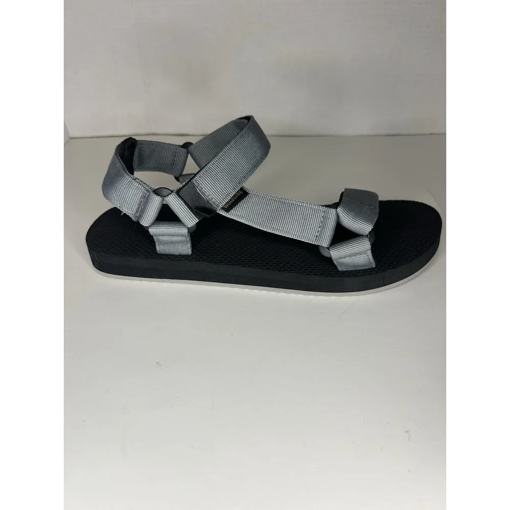 Watelves Mens Grey Sport Sandals Adjustable Strap Size 43/10 Hiking Casual Shoes